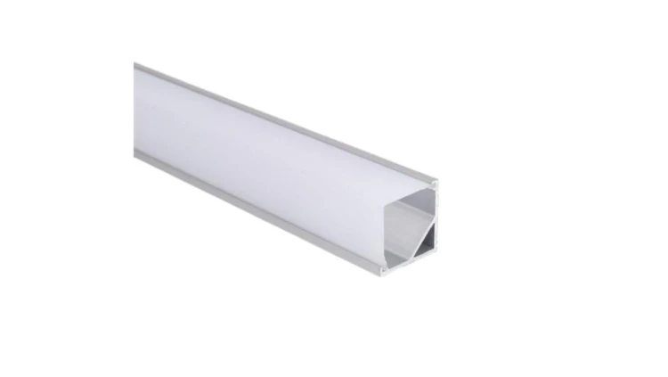 Profil LED kątowy kwadrat anod. aluminium 2m z kloszem, zaślepkami i uchwytami komplet 5 sztuk PROMOCJA