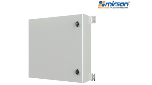 MIRSAN Szafa wisząca IP65 600/600/250mm (jednoskrzydłowe drzwi pełne płyta montażowa) szara
