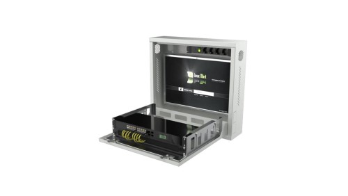 MIRSAN Obudowa DVR dla rejestratorów 2U 580/550/200mm (drzwi pełne) czarna