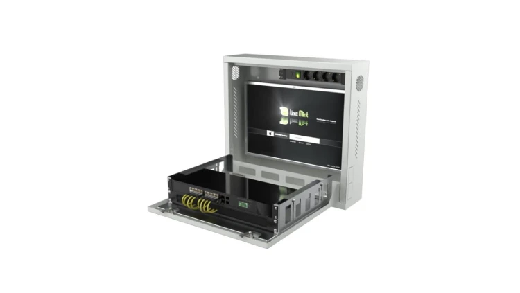 MIRSAN Obudowa DVR dla rejestratorów 2U 580/550/200mm (drzwi pełne) czarna