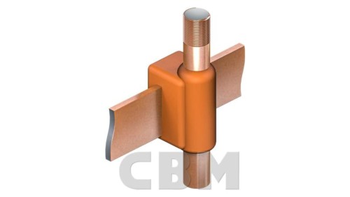 CBM WELD zgrzewanie egzotermiczne forma do połączenia przejściowego bednarki 40x4 z uziomem 14,2 mm