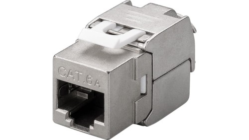 CAT 6A gniazdo Keystone RJ45 , STP, 500 MHz, slim-line