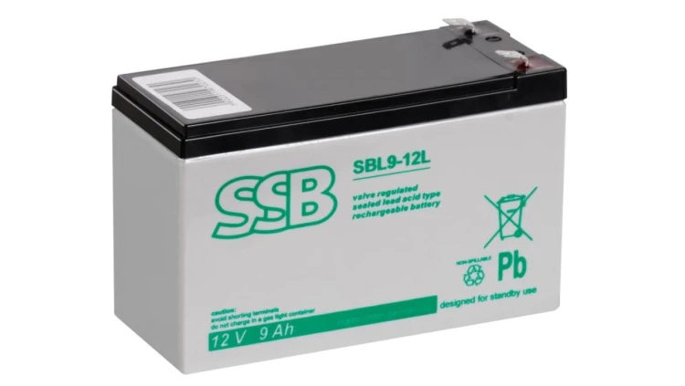 AKUMULATOR AGM SBL 12V-9Ah o żywotności 10-12 lat terminal T2