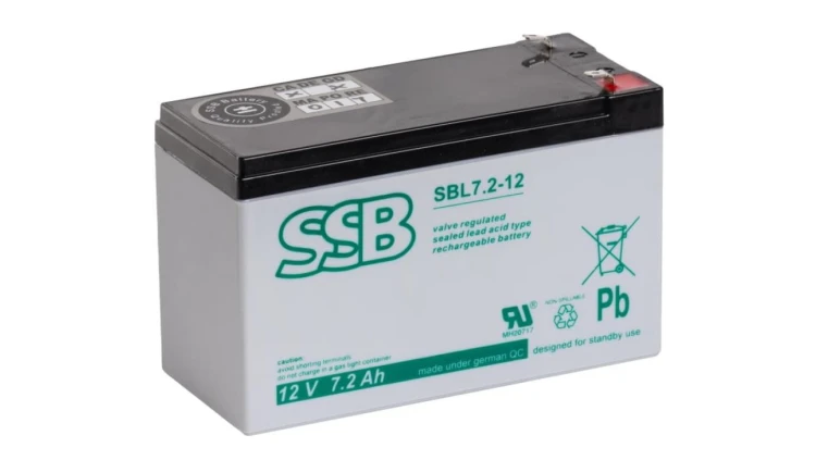 AKUMULATOR AGM SBL 12V-7,2Ah o żywotności 10-12 lat terminal T1