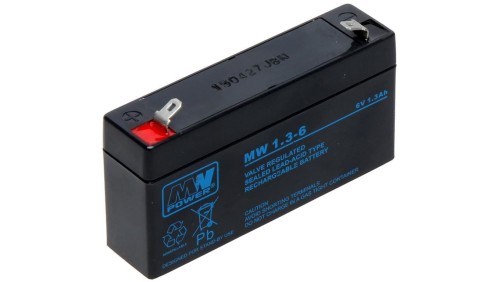 MW Power Akumulator 6V MW 1,3Ah żywotność: 6-9 lat fast-on 187 (T1)