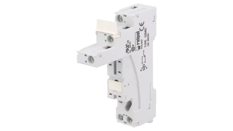 GZM92 Podstawka PIN: 5 12A 300VAC na panel,na szynę DIN -40...70C