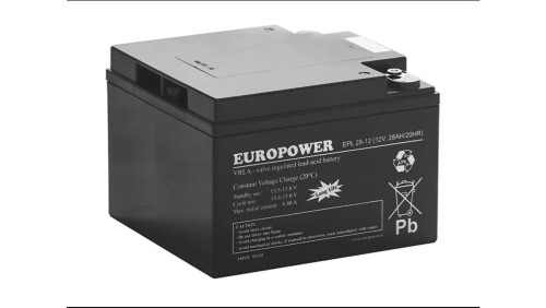 EUROPOWER Akumulator 12V EPL 28Ah żywotność: ponad 12 lat