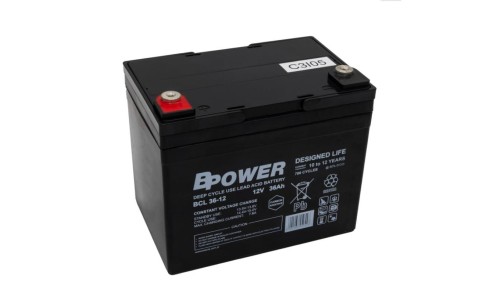 BPower Akumulator 12V BCL 36Ah żywotność: 10-12 lat