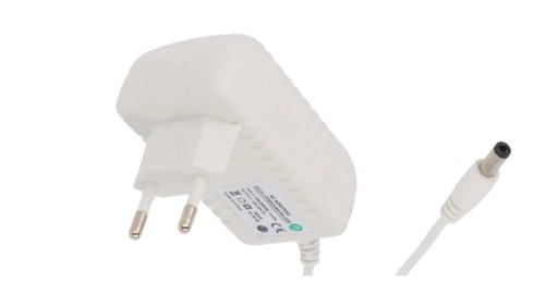 POSB09100A-WH Zasilacz adapter biały 9W 9V 1A gniazdo AC:CEE7/16. wtyk DC:2.1/5.5(+)