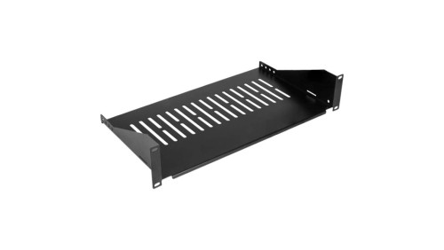Półka stała do szafy RACK 19 2U 250mm czarna NEKU