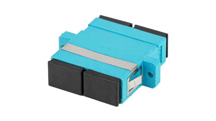 Adapter światłowodowy SC/UPC multimode duplex aqua OM3 LANBERG