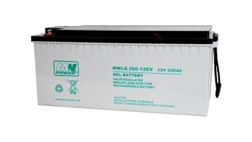 MW Power Akumulator 12V MWLG 200Ah żywotność: 12-15 lat