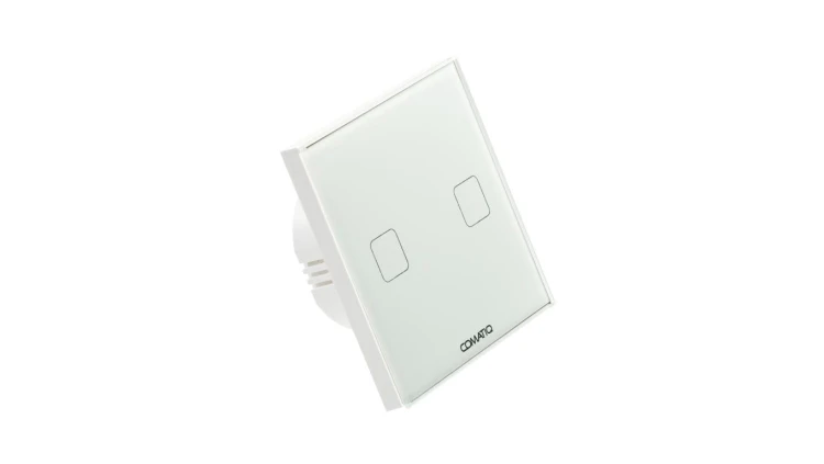 Wyłącznik dotykowy szklany panel sterujący DALI-2 IQswitch.102 biały Comatiq