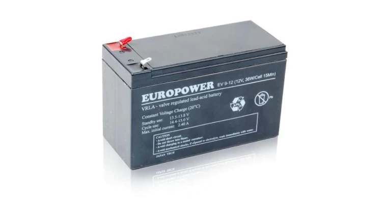 EUROPOWER Akumulator 12V EV 9Ah żywotność: 6-9 lat (o zwiększonej pojemności) terminal T2