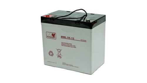 MW Power Akumulator 12V MWL 55Ah żywotność: 10-12 lat śruba M6