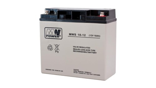 MW Power Akumulator 12V MWS 18Ah żywotność: 3-5 lat