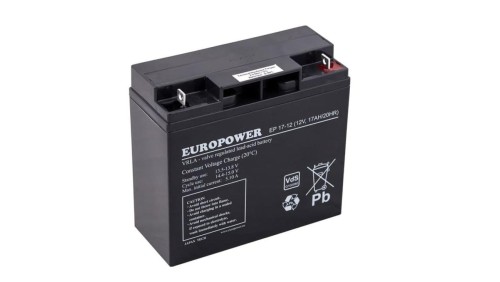 EUROPOWER Akumulator 12V EP 17Ah żywotność: 6-9 lat