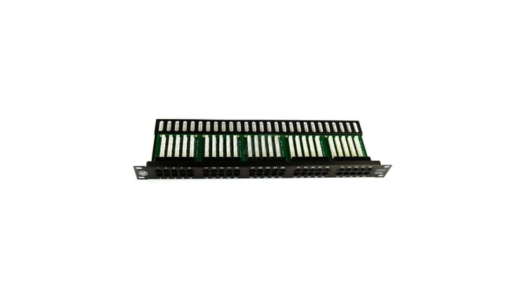 GT Networks Panel krosowy 19 1U 50 gniazd RJ45 telefoniczny czarny