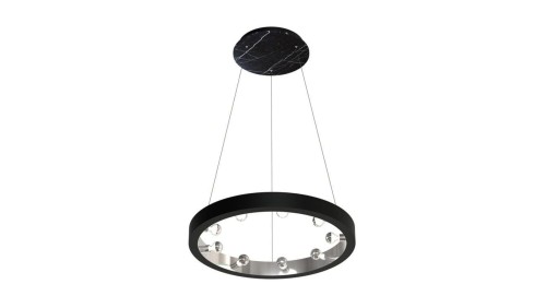 Lampa wisząca ring CASSIOPEIA 9xE14 czarny MILAGRO BY MACIEJ ZIEŃ