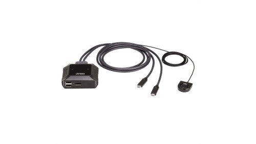 ATEN US3312 2-portowy przełącznik KVM USB-C 4K DisplayPort