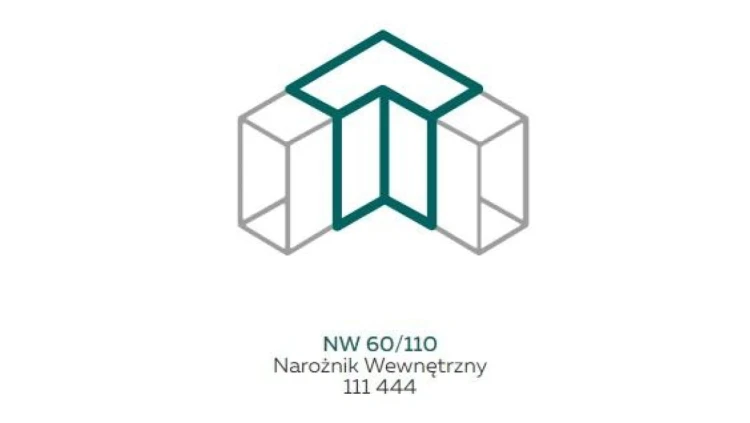 AKS Zielonka Narożnik wewnętrzny NW 60/110 biały