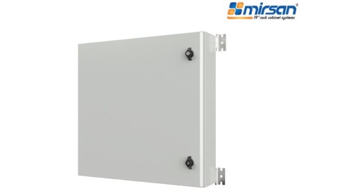 MIRSAN Szafa wisząca IP65 300/400/150mm (jednoskrzydłowe drzwi pełne płyta montażowa) szara
