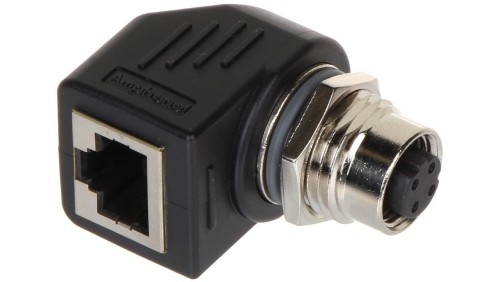 PRZEJŚCIE KĄTOWE M12D-G/RJ45-G