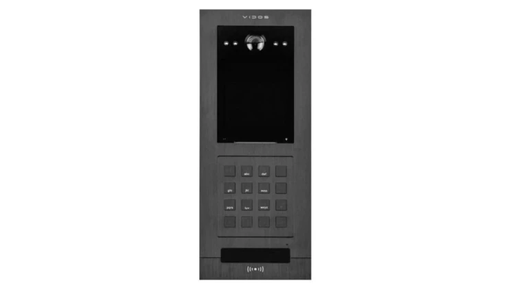 Stacja bramowa Full HD, dwuzakresowy czytnik RFiD, obsługa za pomocą kodu PIN lub QR (tylko z monitorem M100-X) Vidos IPX S110