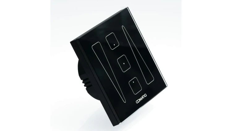 Wyłącznik dotykowy szklany panel sterujący DALI-2 IQswitch.103DS czarny Comatiq