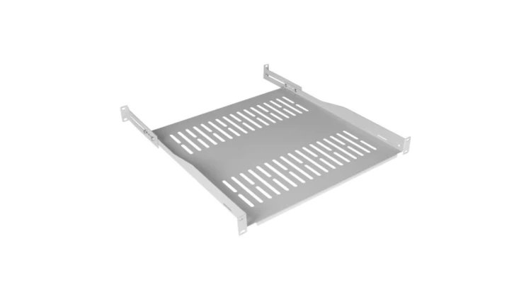 Półka regulowana do szafy RACK 19 1U 450mm (550mm) szara NEKU