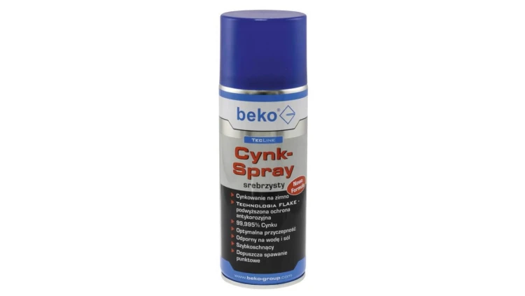 Cynk, ocynk antykorozyjny w sprayu jasny 400ml TecLine BEKO