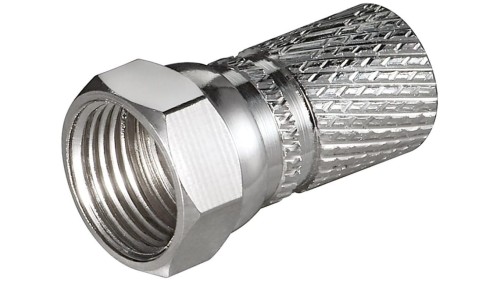 Wtyczka F wkręcana 7,3 mm - Połączenie, materiał obudowy miedź