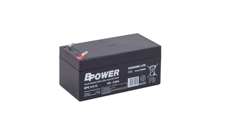 Bpower Akumulator 12V BPE 3,6Ah żywotność 6-9 lat terminal T1