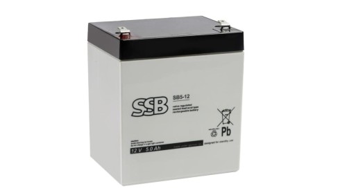 AKUMULATOR AGM SBL 12V-5Ah o żywotności 6-9 lat terminal T1