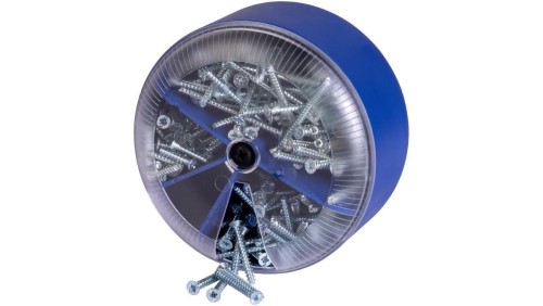 Organizer z wkrętami osprzętowymi o długości 15/25/40mm do puszek elektroinstalacyjnych F-TRONIC 300szt