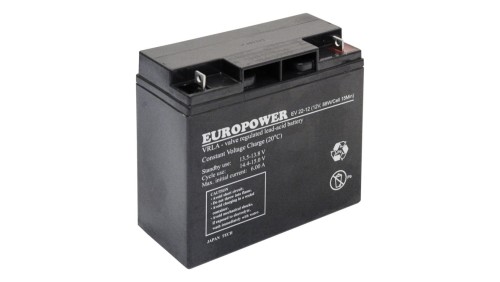EUROPOWER Akumulator 12V EV 22Ah żywotność: 6-9 lat (o zwiększonej pojemności)
