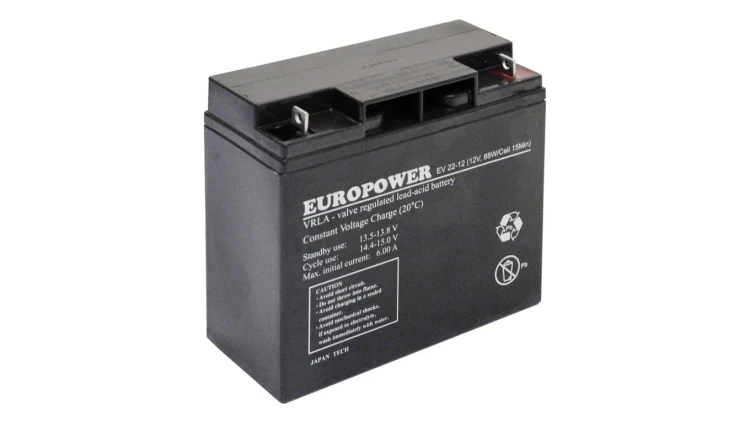 EUROPOWER Akumulator 12V EV 22Ah żywotność: 6-9 lat (o zwiększonej pojemności)