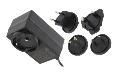 POSB24100A-E1/U1/U2/A3 Zasilacz adapter czarny 24W 24V 1A, wtyk AC: EU/US/UK/AU. wtyk DC:2.1/5.5(+)