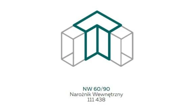 AKS Zielonka Narożnik wewnętrzny NW 60/90 biały