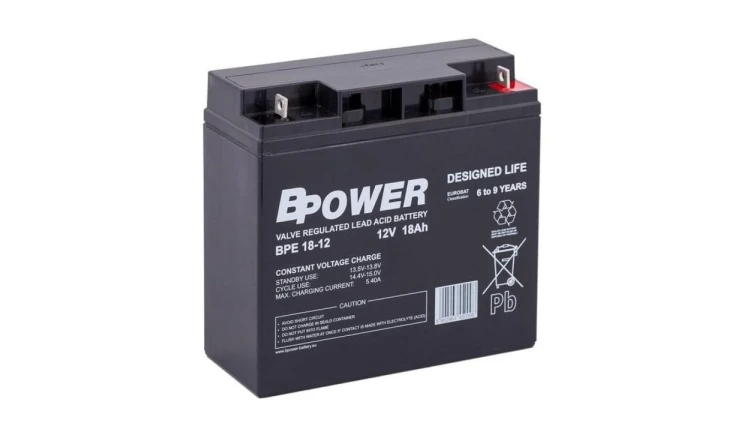Bpower Akumulator 12V BPE 18Ah żywotność 6-9 lat