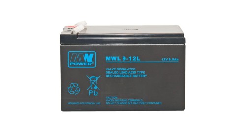 MW Power Akumulator 12V MWL 9Ah żywotność: 10-12 lat terminal T2