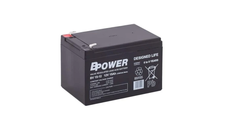 BPower Akumulator 12V BV 15Ah żywotność: 6-9 lat terminal T2