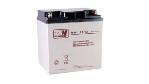 MW Power Akumulator 12V MWL 24Ah żywotność: 10-12 lat śruba M5