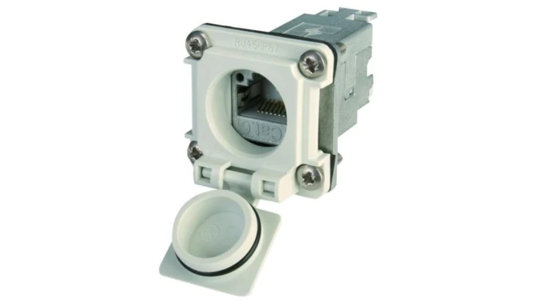 Telegärtner STX V6 Bulkhead with AMJ module K Cat.6A