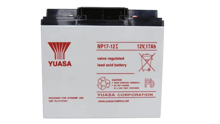 AKUMULATOR AGM YUASA NP12V-17Ah o żywotności 3-5 lat