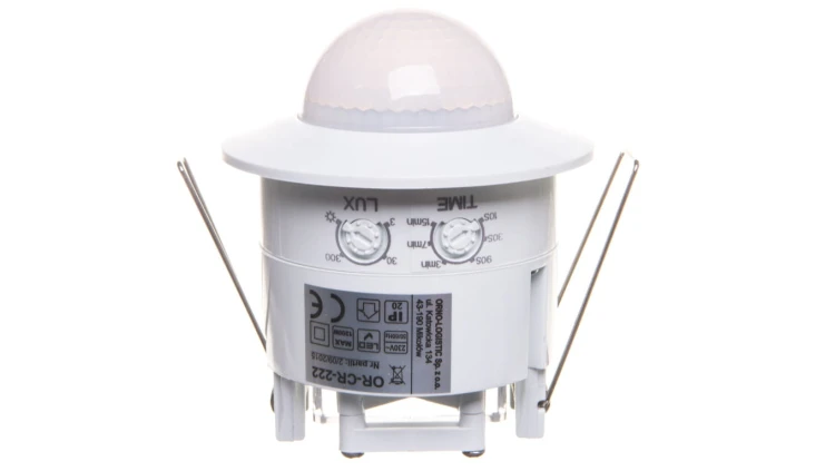 Czujnik ruchu 1200W 360 stopni do sufitów podwieszanych 3 sensory PIR biały OR-CR-222