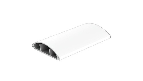 Listwa maskująca przewody TV maskownica uniwersalna napodłogowa naścienna 74x20mm biała 2m z folią ochronną KOPOS / 2 m /