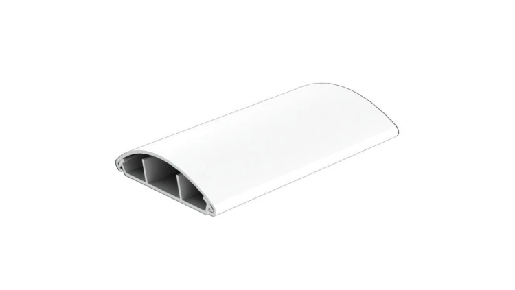 Listwa maskująca przewody TV maskownica uniwersalna napodłogowa naścienna 74x20mm biała 2m z folią ochronną KOPOS / 2 m /