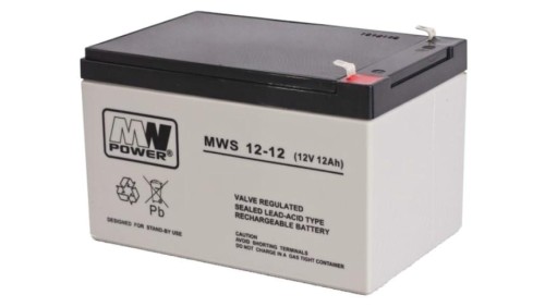 MW Power Akumulator 12V MWS 12Ah żywotność: 3-5 lat