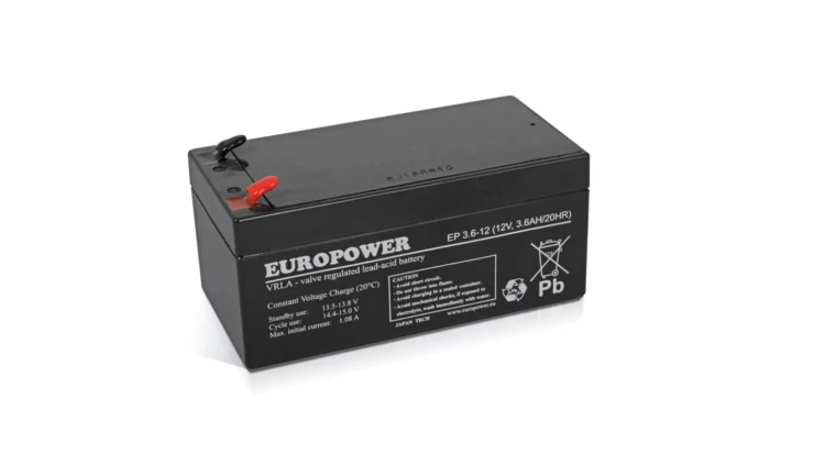 EUROPOWER Akumulator 12V EP 3,6Ah żywotność: 6-9 lat
